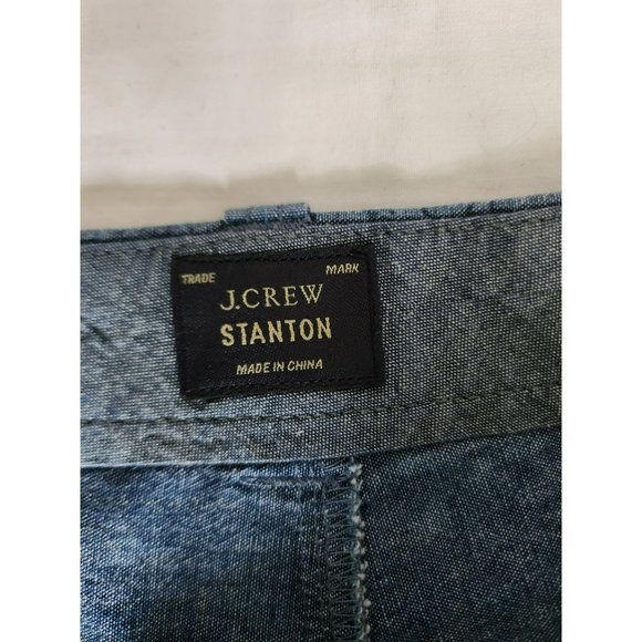 J. Crew Station Men's Stanton Indigo Striped Casual Chino Shorts Size W33 - Picture 5 of 13